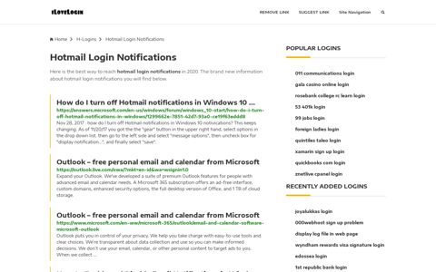 Hotmail Login Notifications ❤️ One Click Access - iLoveLogin