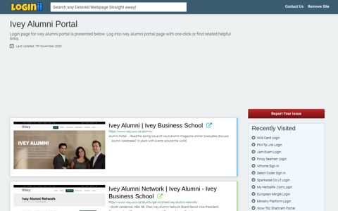 Ivey Alumni Portal - Loginii.com