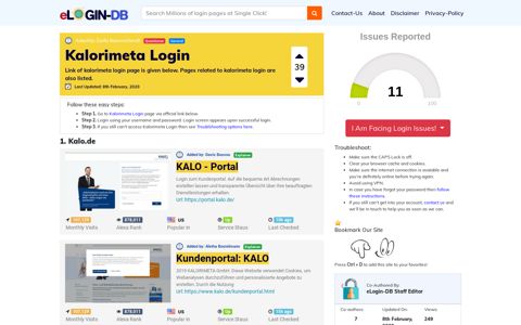 Kalorimeta Login - A database full of login pages from all over ...