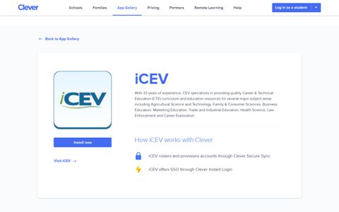 iCEV - Clever application gallery | Clever