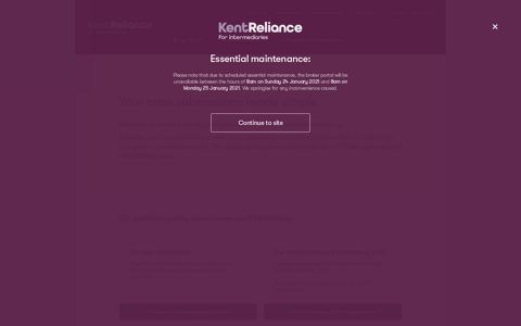 Login - Kent Reliance for Intermediaries
