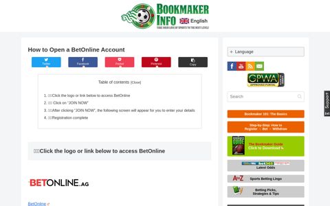 How to Open a BetOnline Account