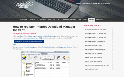 How to register internet download manager for free - Campuslife