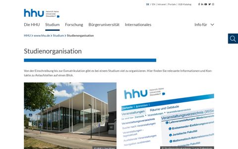 Universität Düsseldorf: Studienorganisation - HHU