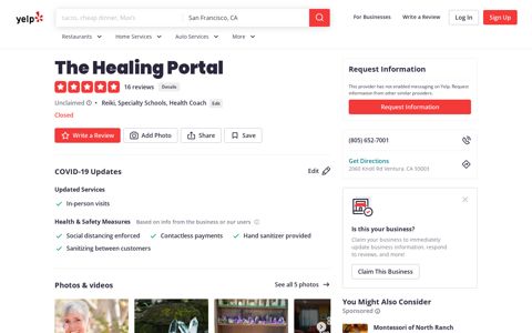 The Healing Portal - 16 Reviews - Reiki - 2060 Knoll Rd ... - Yelp