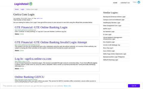 Gtefcu Com Login GTE Financial: GTE Online Banking Login ...