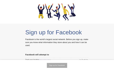 Sign up for Facebook
