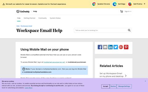 Using Mobile Mail on your phone | Workspace Email - GoDaddy
