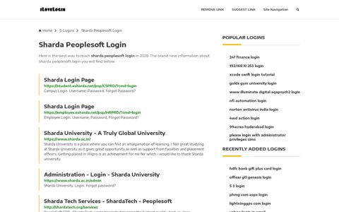 Sharda Peoplesoft Login ❤️ One Click Access