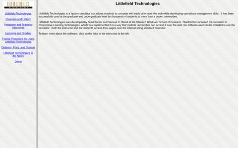 Littlefield Technologies - Responsive Learning Technologies