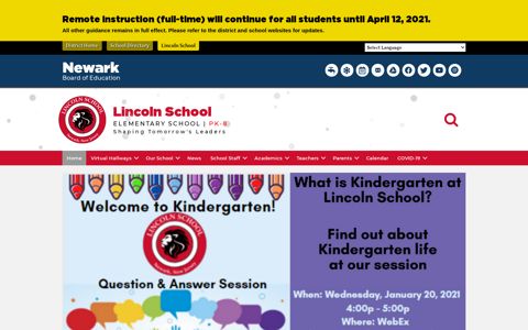 Homepage - Lincoln School - Newark Board of Education