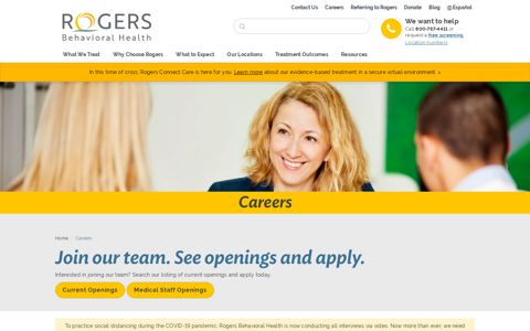 Careers – Rogers Behavioral Health