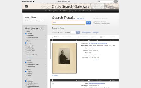 GSG: q=Heise - Getty Search Gateway