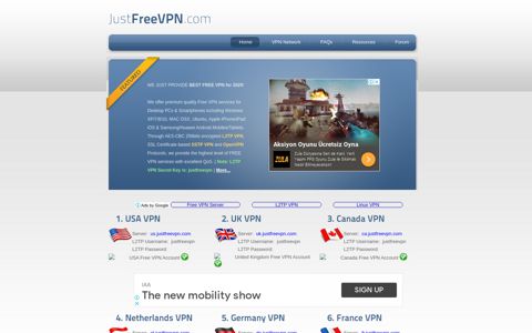JustFreeVPN.com: Simply the Best Free VPN (Support L2TP ...