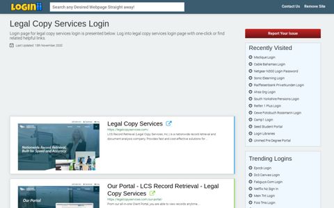 Legal Copy Services Login - Loginii.com