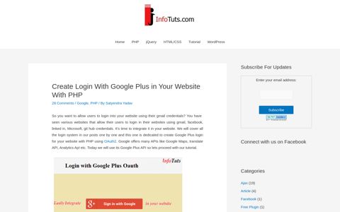 Create Login With Google Plus in Your Website With PHP ...