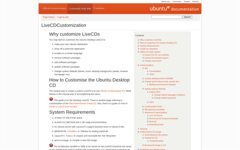 LiveCDCustomization - Community Help Wiki