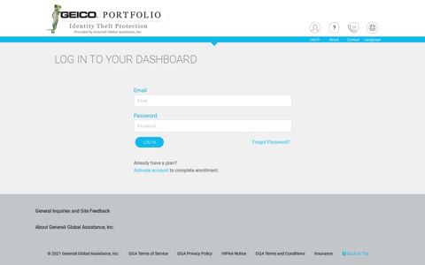 Identity Theft Portal - Log In - Mastercard ID Theft Protection