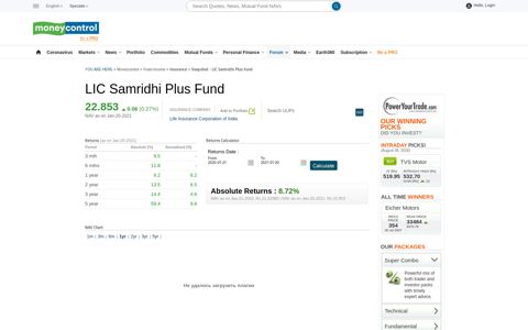 LIC Samridhi Plus Fund - Moneycontrol