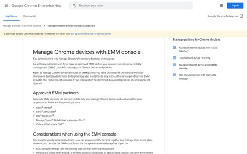 Manage Chrome devices with EMM console - Google Support