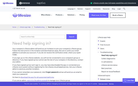Need help signing in? - Lifesize