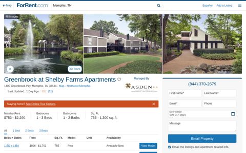 Greenbrook at Shelby Farms Apartments For Rent in Memphis ...