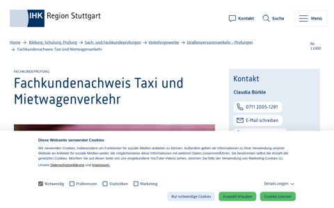 Fachkundenachweis Taxi und Mietwagenverkehr - IHK ...
