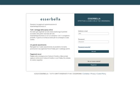 Area personale | EsserBella