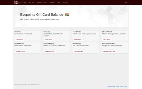 Evopoints | Gift Card Balance Check | Balance Enquiry, Links ...
