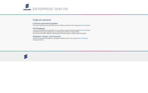 Enterprise Sign On - Ericsson