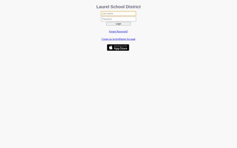 Laurel School District - ActiveParent 3.0 Login