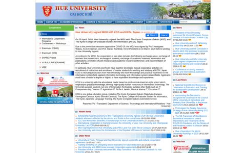Hue University signed MOU with KCG and KCGI, Japan - Hue ...