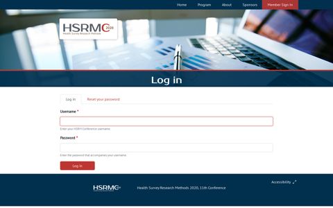 Log in | HSRM Conference