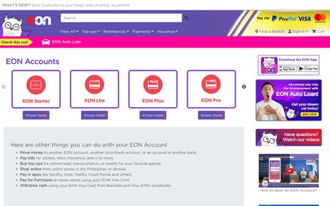 Instantly Open EON Starter Account Online - EON Bank PH