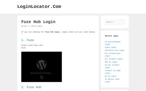 Fuze Hub Login - LoginLocator.Com