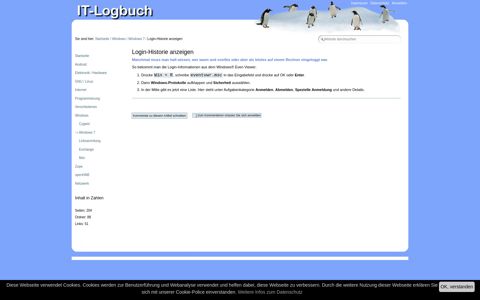 Login-Historie anzeigen — IT-Logbuch