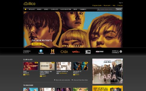 Watch Movies, Live TV Channels and Series Online | illico.tv