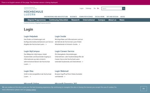 Login | Lucerne University of Applied Sciences and Arts
