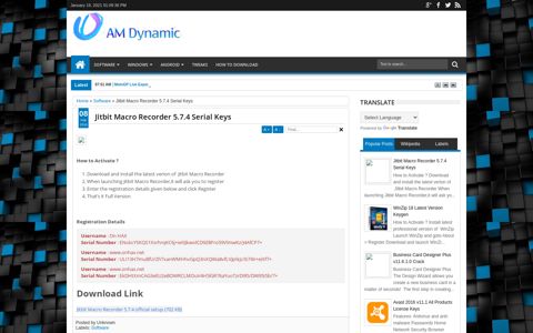 Jitbit Macro Recorder 5.7.4 Serial Keys | AM Dynamic