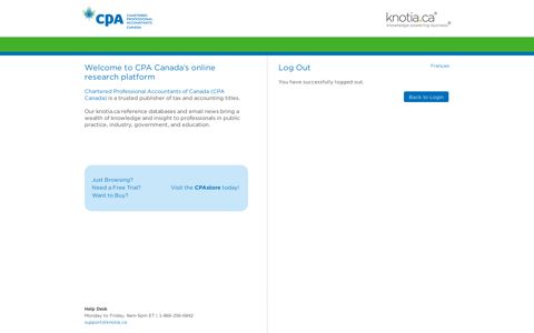 CPA Canada Single Sign On - Knotia