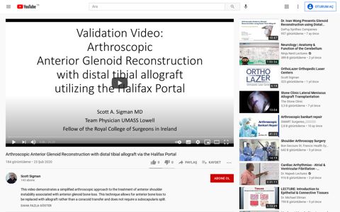 Arthroscopic Anterior Glenoid Reconstruction with ... - YouTube