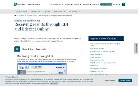 Receiving results with EDI and Edexcel Online | Pearson ...