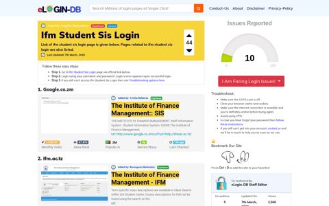 Ifm Student Sis Login