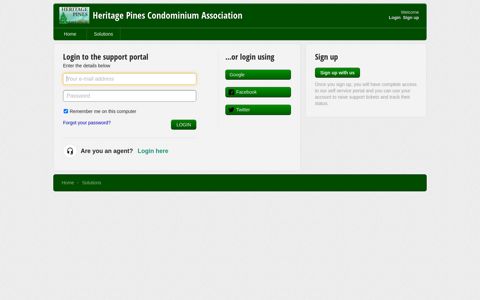 Sign into : Heritage Pines Condominium Association