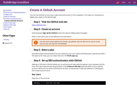 Create A Github Account - Installfest - Docs - RailsBridge