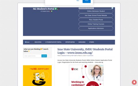 Imo State University, IMSU Students Portal Login - www.imsu ...