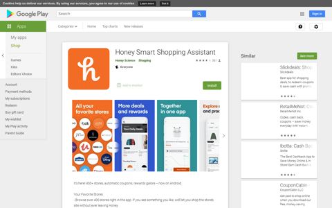 Honey Smart Shopping Assistant - Apps on Google Play