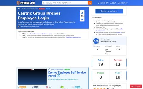 Centric Group Kronos Employee Login - Portal-DB.live