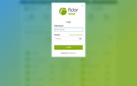 Fidor Bank AG - Login