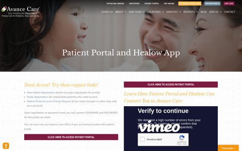 Avance Care's Patient Portal | Healow App